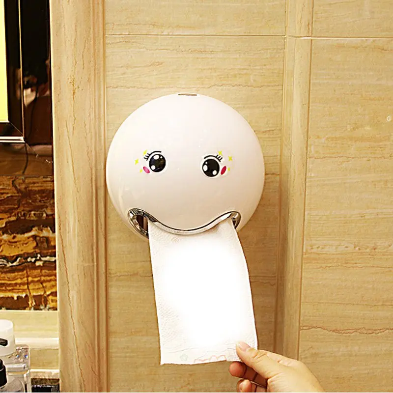 emoticon abs plastic roll paper holder a variety of colors creative roll tissue box for bathroom hotel toilet paper holder free global shipping