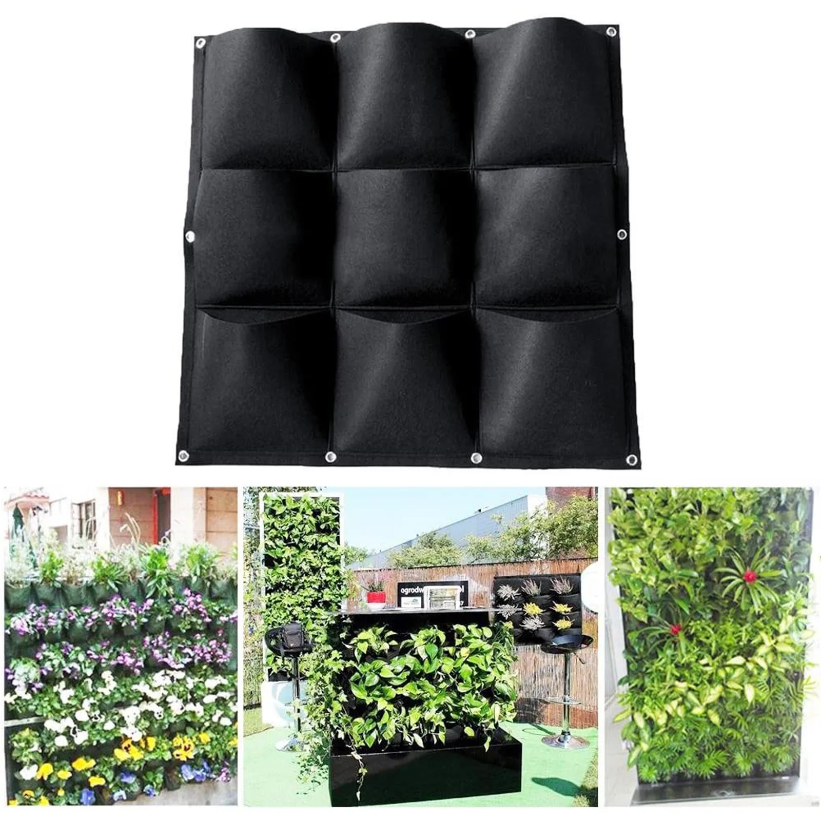 Зеленые пакеты для выращивания растений вертикальный садовый мешок сада