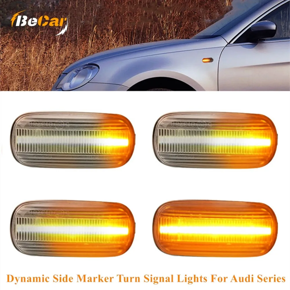 

2PCS Led Dynamic Side Marker Turn Signal Light Sequential Blinker Lights For Audi A3 S3 8P A4 S4 RS4 B6 B7 B8 A6 S6 RS6 C5 C7