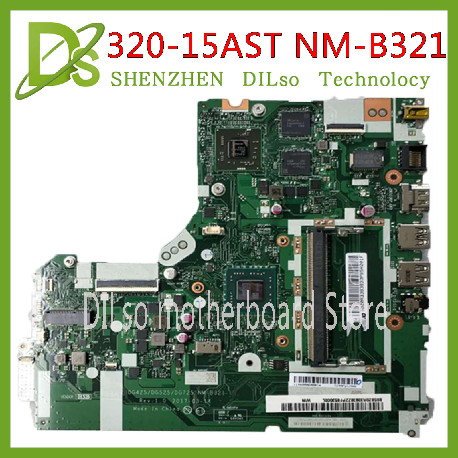 KEFU NM-B321 материнская плата для lenovo 320-15ACL 320-15AST материнская плата DG425 DG525 DG725 NM-B321 AM9420 процессор тест ОК Оригинальная работа