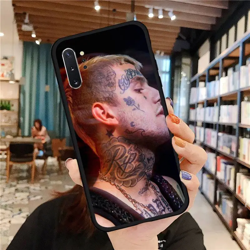 

FASHION Lil Peep tattoo bird word pink Phone Case For Samsung galaxy S 7 8 9 10 20 edge A 6 10 20 30 50 51 70 note 10 plus