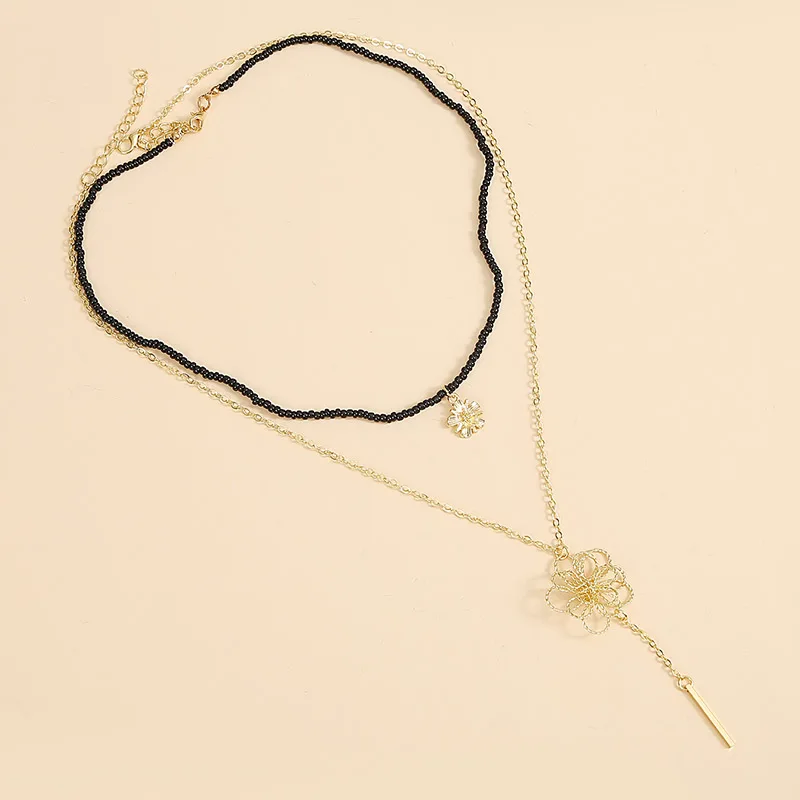 2 шт./компл. Женская полая подвесное ожерелье в богемном стиле из железной