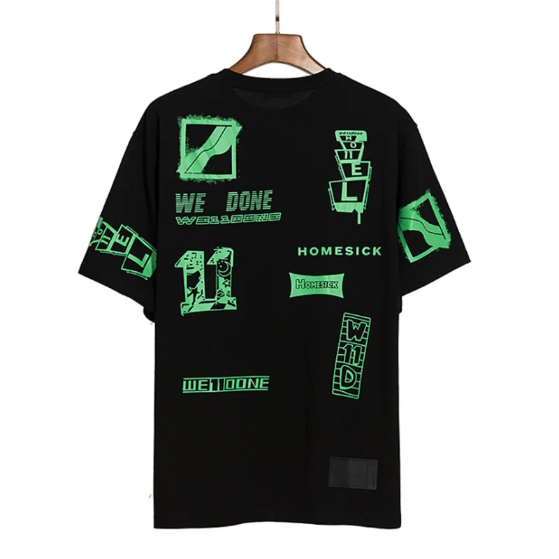 

High-quality Welldone new creative graffiti logo printing loose casual men and women the same short-sleeved T-shirt