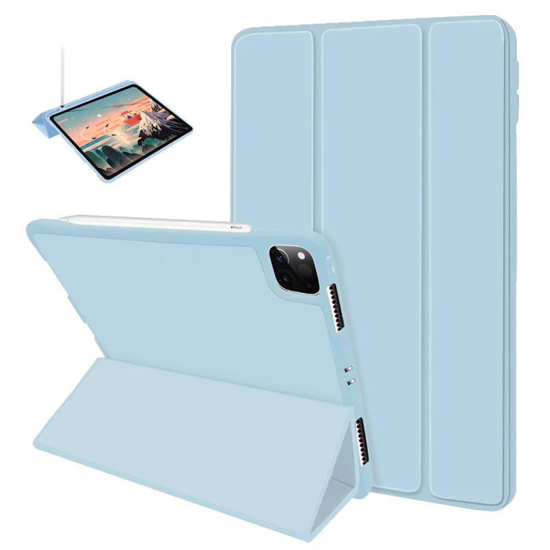 

Умный чехол для iPad Pro 10,5 11 12,9 2020, чехол с держателем для карандашей для iPad Air 4 10,9, чехол 10,2 8th Air 1 2 9,7, чехол