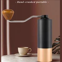 fellinss kf501 manual coffee grinder portable mini coffee grinder stainless steel burr coffee bean grinder wooden handle grinder