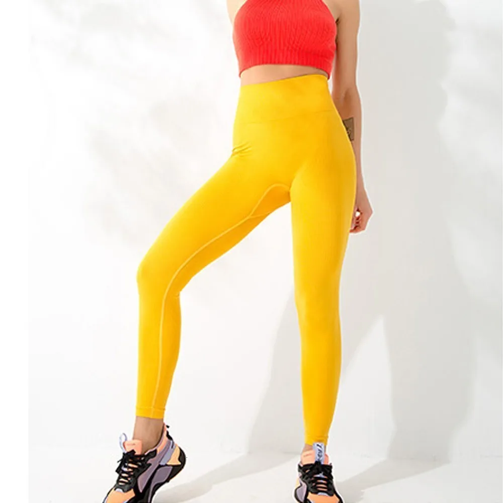 С высокой талией для йоги Бесшовные Леггинсы Спортивная Женская одежда