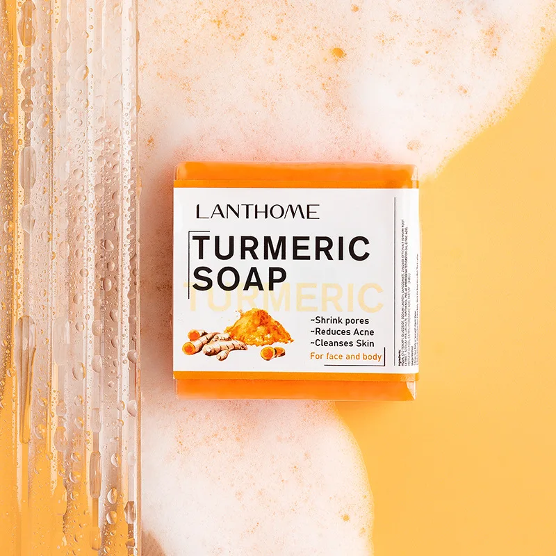 

Turmeric Soap Deeply Cleans The Skin Removes Im-Purities And Oil In The Pores And Shrinks The Pores Treatment Of Acne On 100g