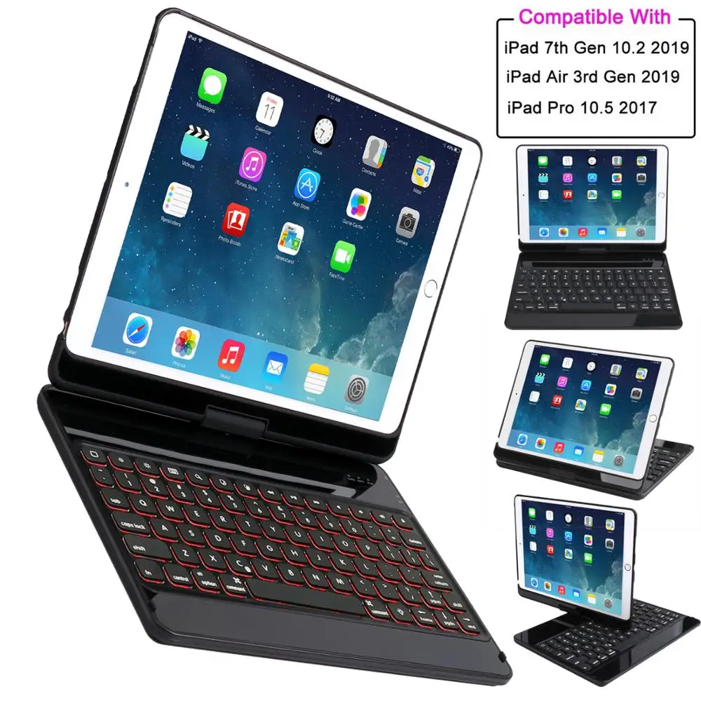 Чехол для клавиатуры iPad 7-го поколения/iPad Air 10 5 2019 / Pro клавиатура с подсветкой и