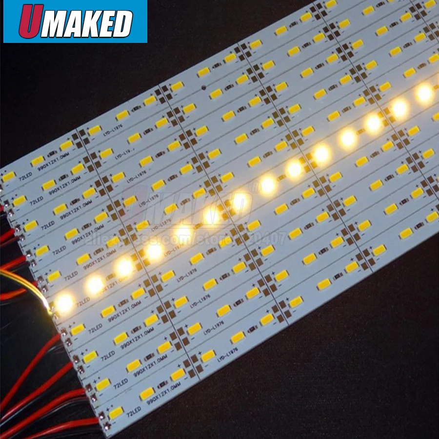 Жестсветильник светодиодная ленсветильник SMD5630/5730 72led s 99 см 5 В/12 В/24 В постоянного