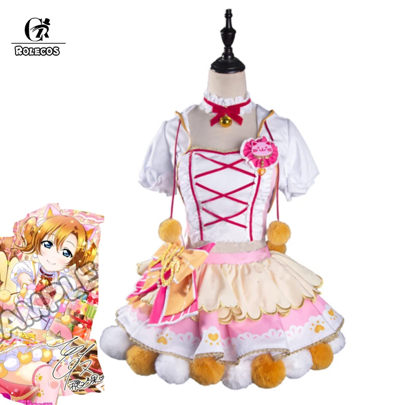 

ROLECOS аниме Lovelive Minami Kotori Cat Girl Косплей Нико Ядзава двойной хвост пони прекрасный полный комплект Love live