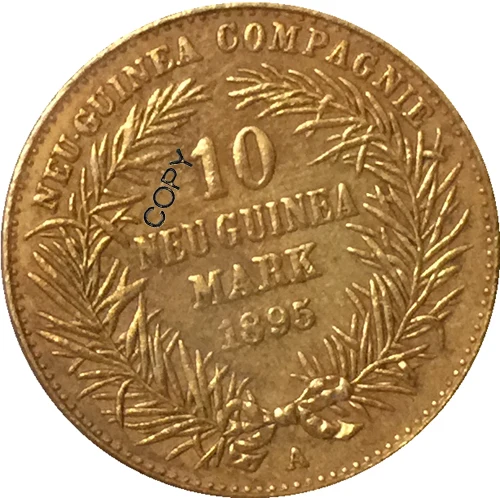 Позолоченные монеты 24 К 1895 Германия 10 марок|Безвалютные монеты| |