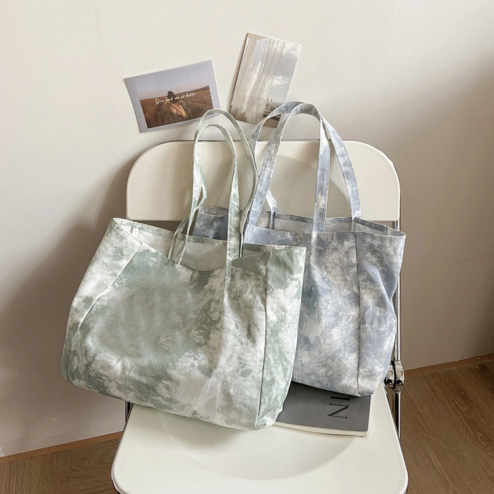 

Женская сумка, Холщовая Сумка-клатч с принтом тай-Дай, большая вместимость