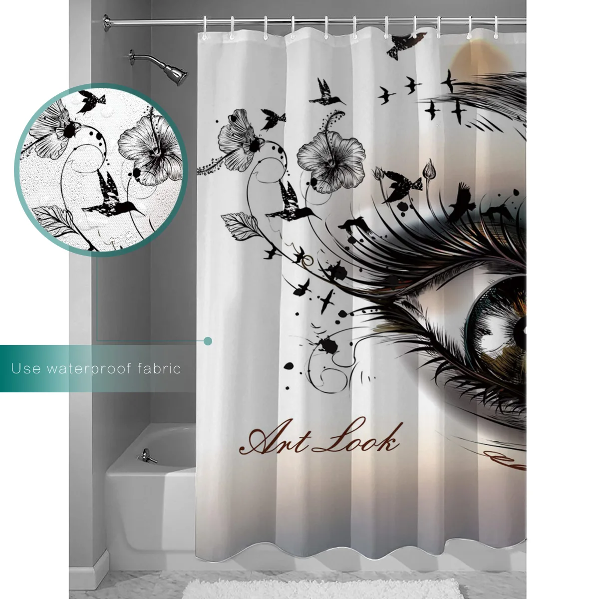 Женские художественные красивые занавески с ресницами занавеска для душа в