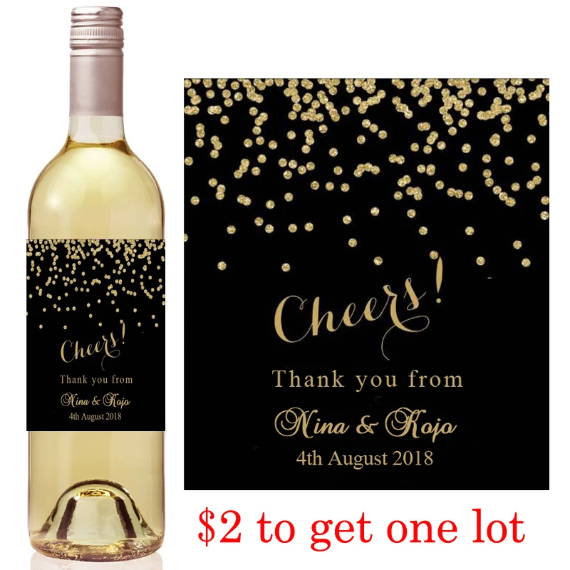 Настраиваемые блестящие черные и Искусственные золотые конфетти для свадьбы