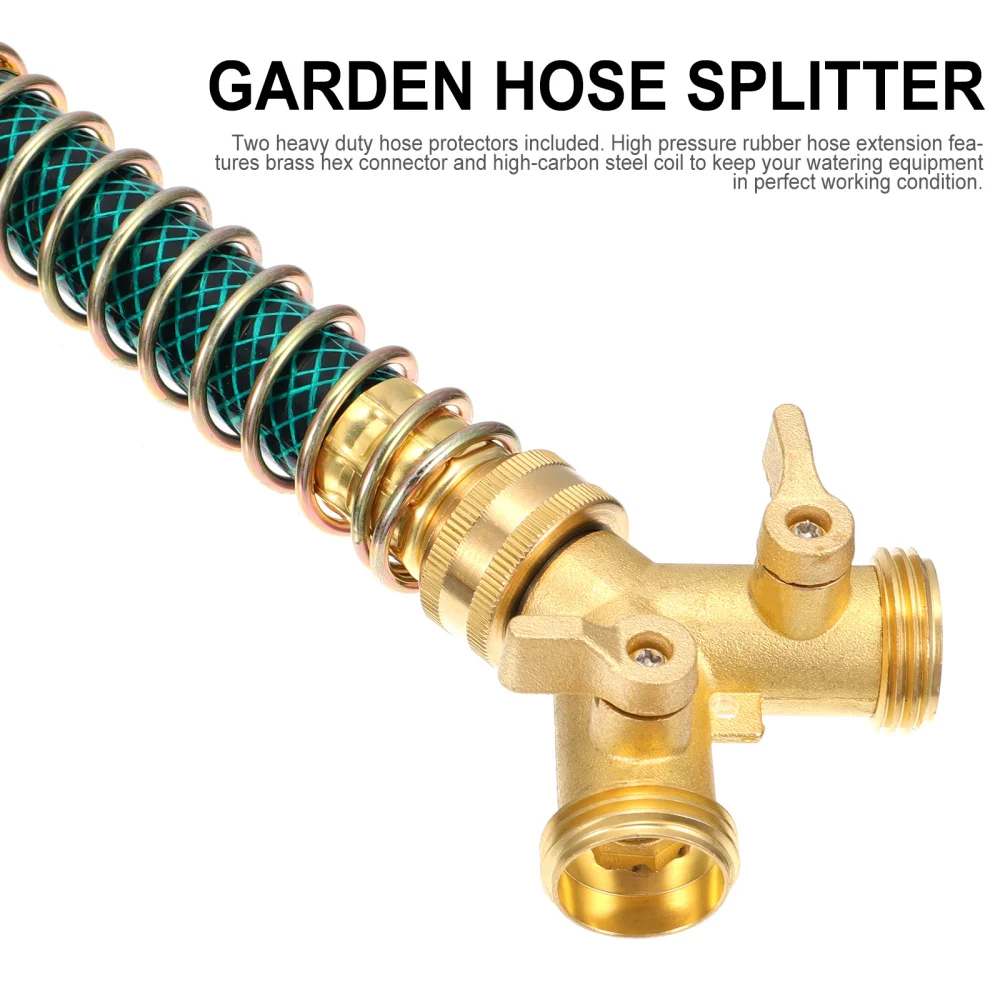 

11pcs Brass Garden Hose Splitter Two Way Garden Hose Connector for Home Garden