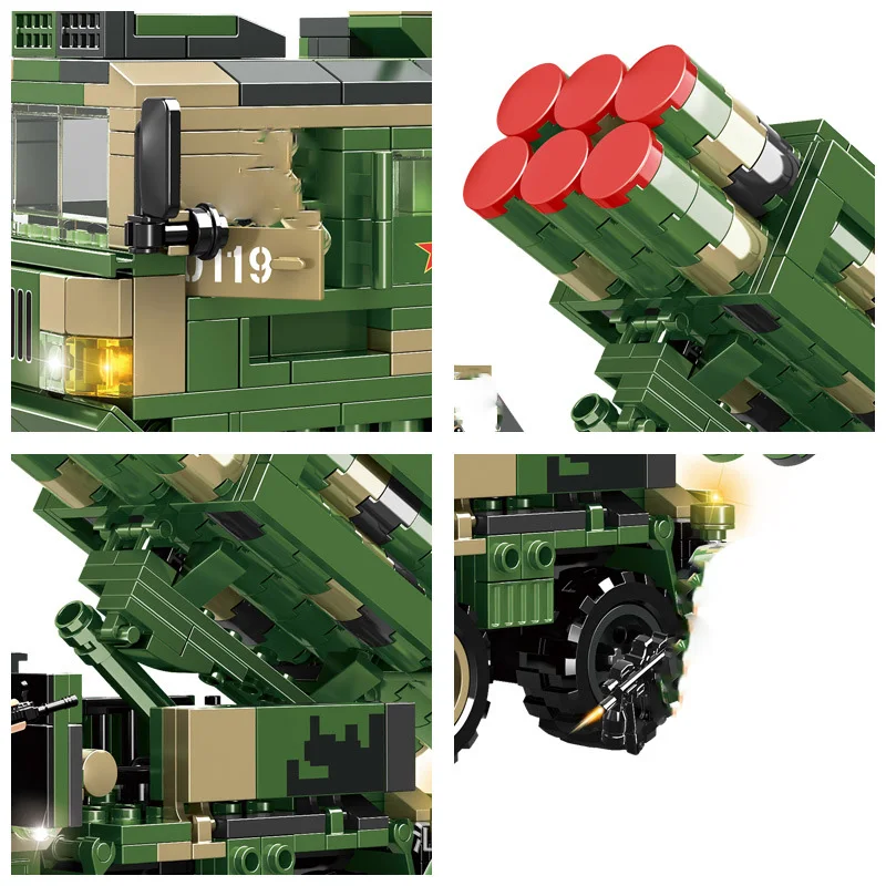 

Military Series World War II Chinese Army Air Defense Armored Vehicle DIY model Building Blocks Bricks Toys Gifts