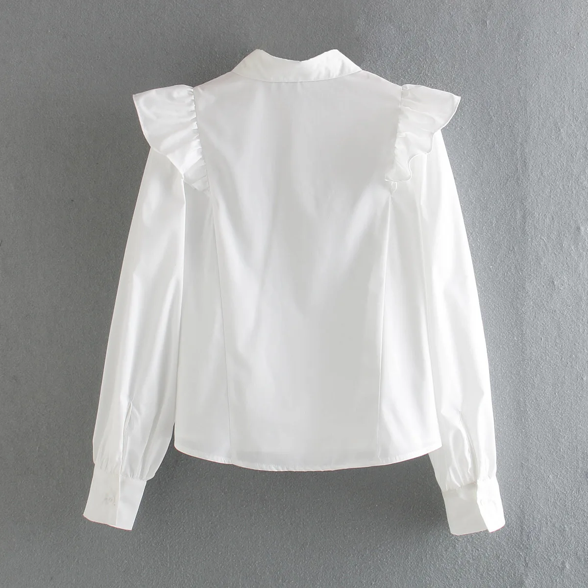 

Winter Ruffle embellishment blouse women clothes plus size clothes