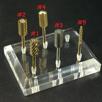 easynailpro 5 types gold tungsten carbide bur nail drill bit cutter nail files nail electric drill manicure machine accessory