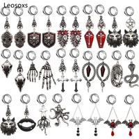 leosoxs 2pcslot stainless steel ear plugs and tunnels dangle ear piercing expansion ear expander flesh tunnels body jewelry