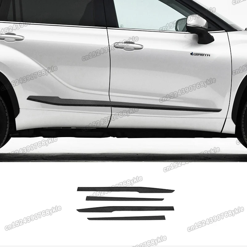 Комплект отделки края автомобильной двери из углеродного волокна для toyota highlander