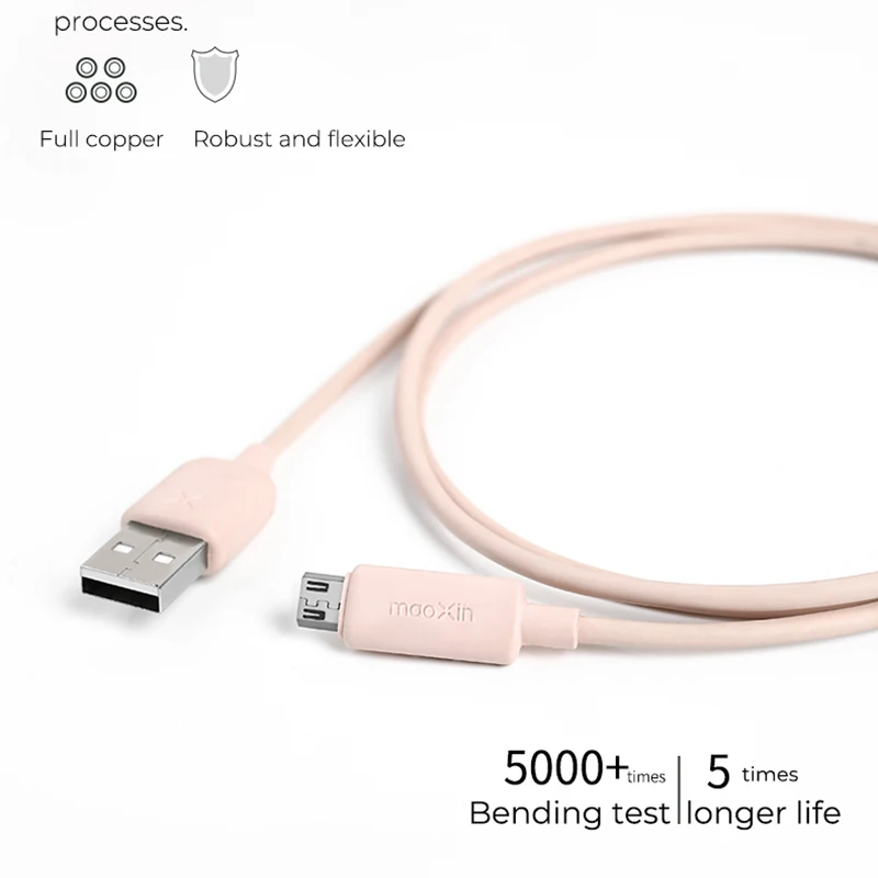 Мобильный телефон кабель для быстрой зарядки конфетный цвет передачи данных на