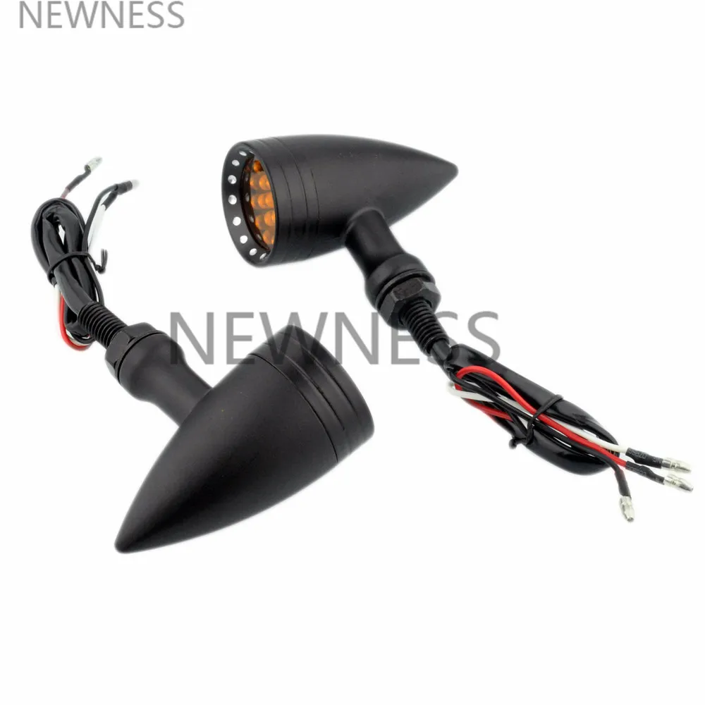 Cafe Racer LED Пуля мотоцикл указатель поворота Универсальный для Harley Honda Triumph Bobber Chopper
