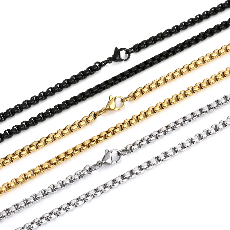 Цепочка с застежкой-карабином для женщин и мужчин 5 шт./лот 2/2 5/3 мм 40/45/50 см |