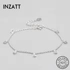 Женский браслет в виде капли воды INZATT, классический минималистичный изящный свадебный браслет из стерлингового серебра 925 пробы, изящная бижутерия, подарок 2018