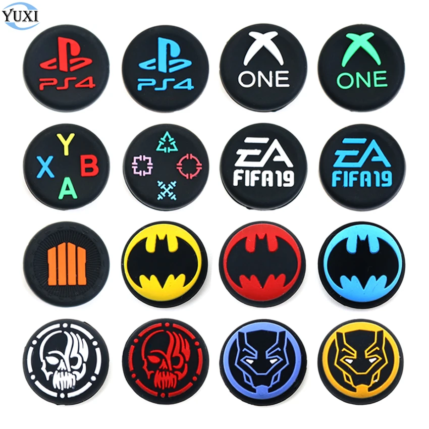 YuXi 2 шт. для контроллера PS3 PS4 Slim Pro PS5 Силиконовый колпачок на Стик XBOX ONE 360