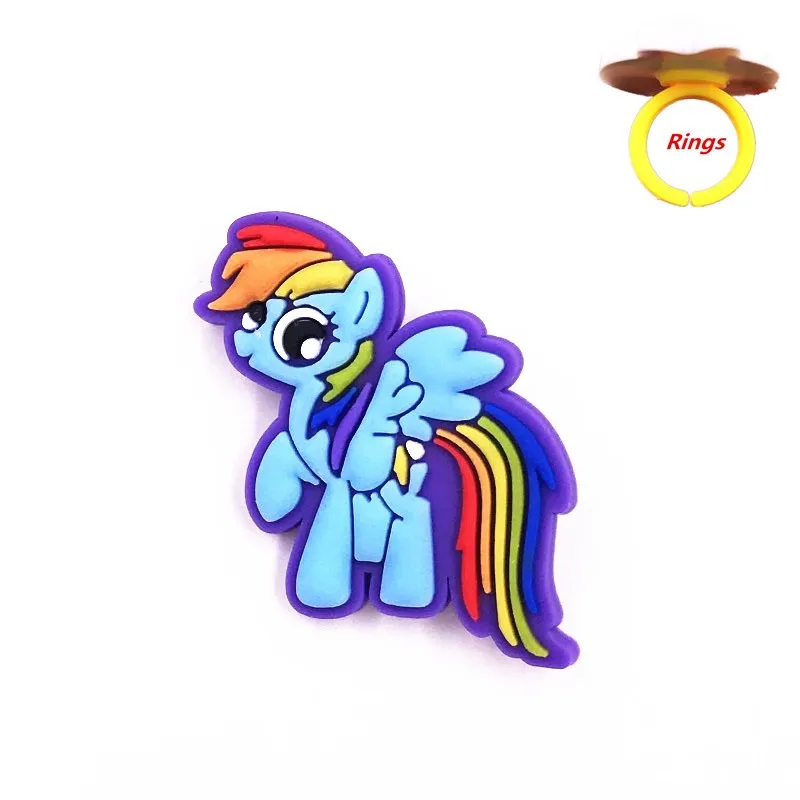 1 шт. милый Единорог лошадь мультфильм мой маленький пони икона ПВХ аксессуары