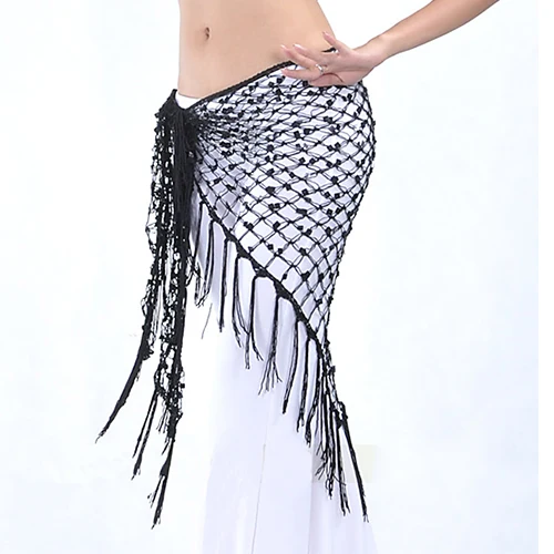 Кисточка танец живота треугольная Шаль Обертывание хип шарф танцевальная одежда