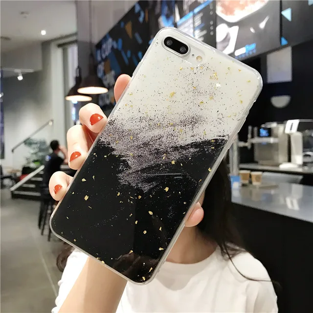 AC7809 Lovebay чехол для телефона для iPhone 11, 6, 6 S, 7, 8 Plus, X, XR, XS, Max, роскошный блестящий Мягкий ТПУ с золотой фольгой и мрамором для iPhone 11 Pro Max - Цвет: AC7809