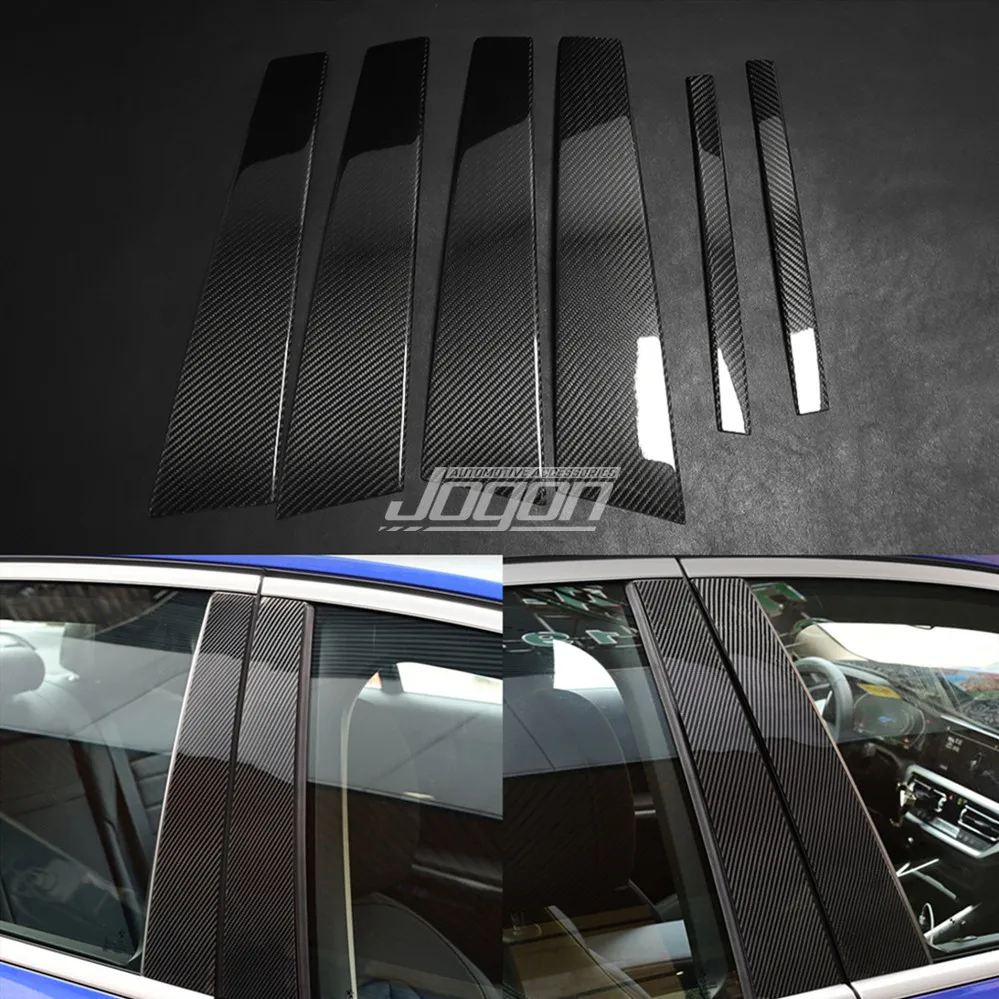 6 шт. декоративные наклейки из углеродного волокна для окна автомобиля BMW G20 G28 3
