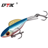 ftk ice fishing bait with tow high carbon steel hooks 481017g 3d eyes long tail for carp winter ice fishing artificial bait