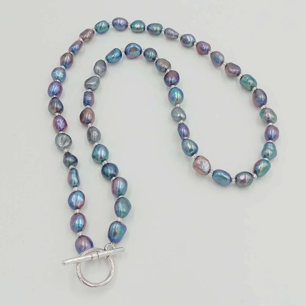 100% натуральное пресноводное жемчужное ожерелье из барочного жемчуга|pearl