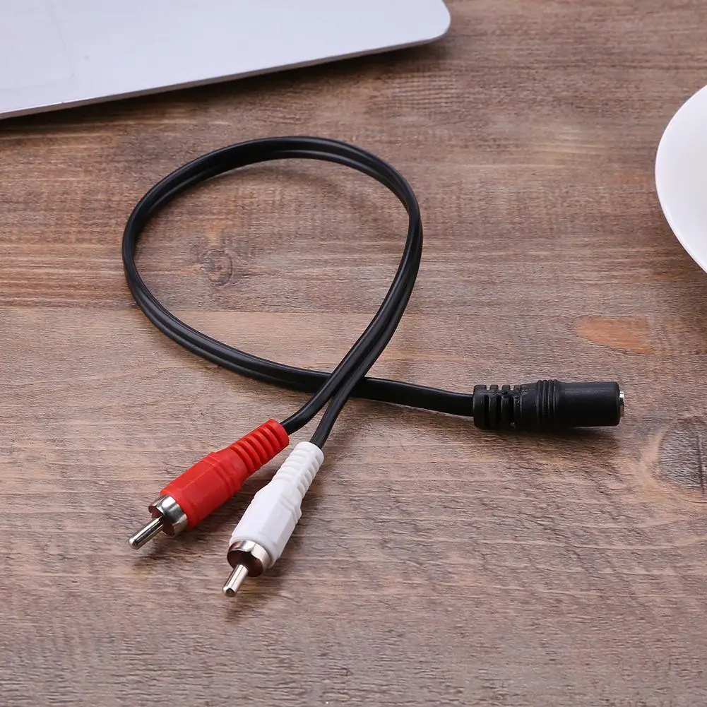 3 5 мм Женская стерео заглушка для 2 RCA штекер с разъемом подачи внешнего сигнала Aux