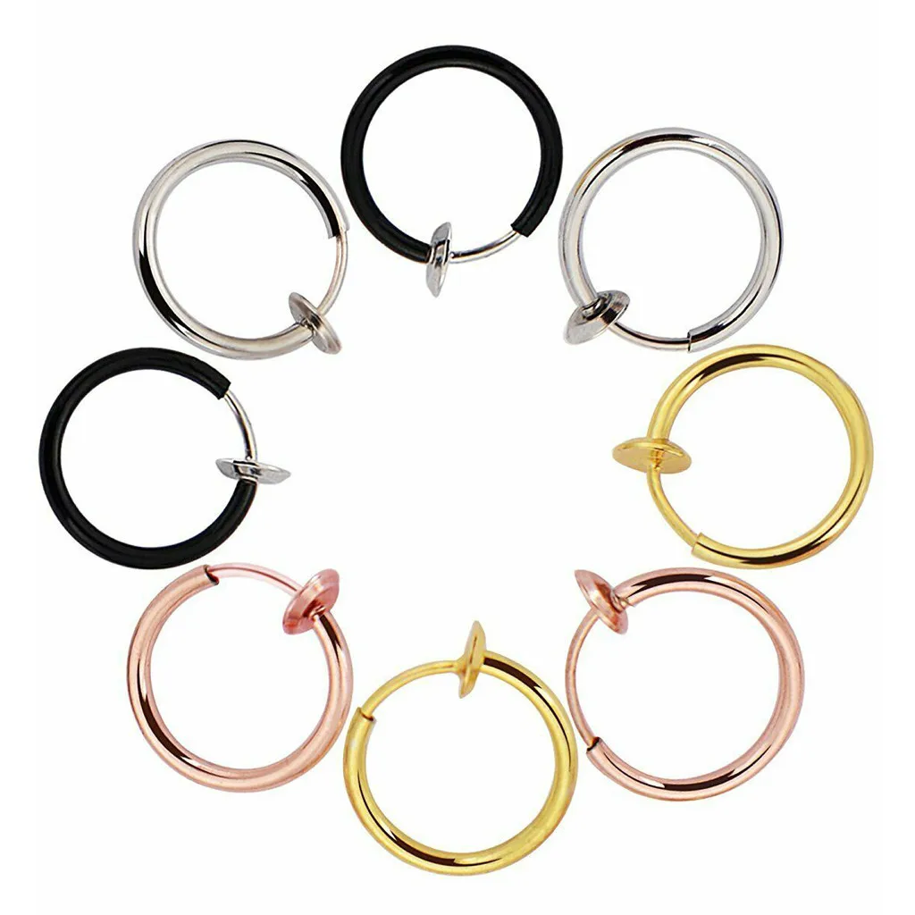 Мужские и женские классические серьги кольца в стиле хип хоп 2 пары 13 мм цветной