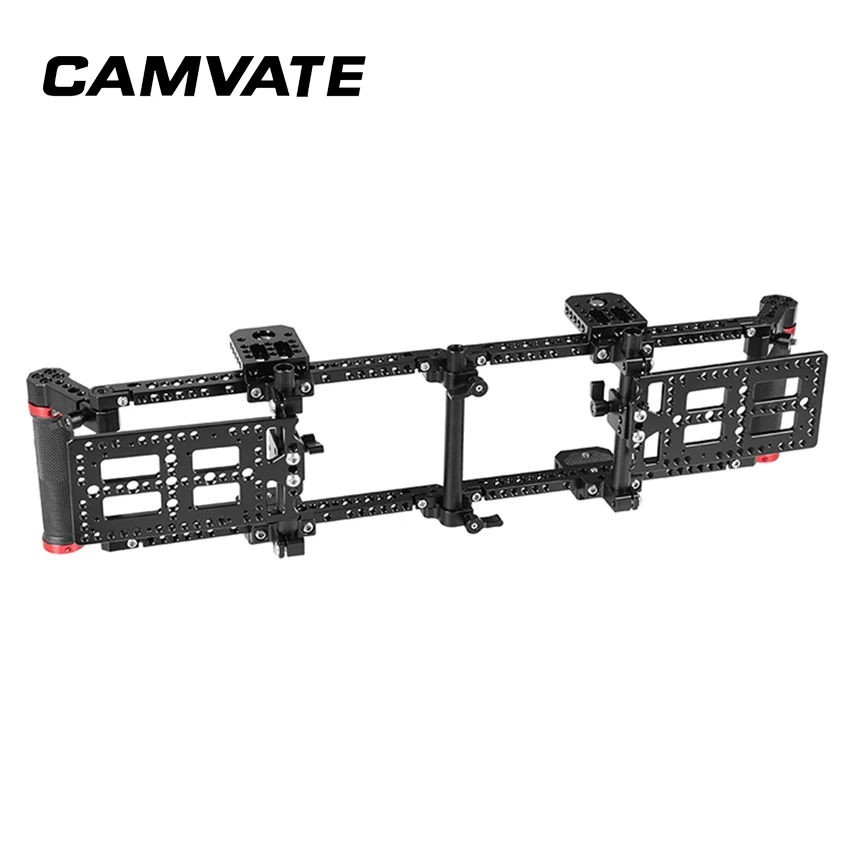 Штатив для режиссера CAMVATE с двумя резиновыми рукоятками и пластиной аккумулятора