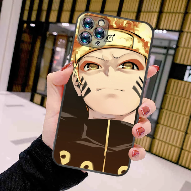 

N-Narutos S-Sasuke Kakashi Phone Case For iPhone 11 Pro MAX Cellphone Soft Coque Waterproof Phone Cove Black TPU Best