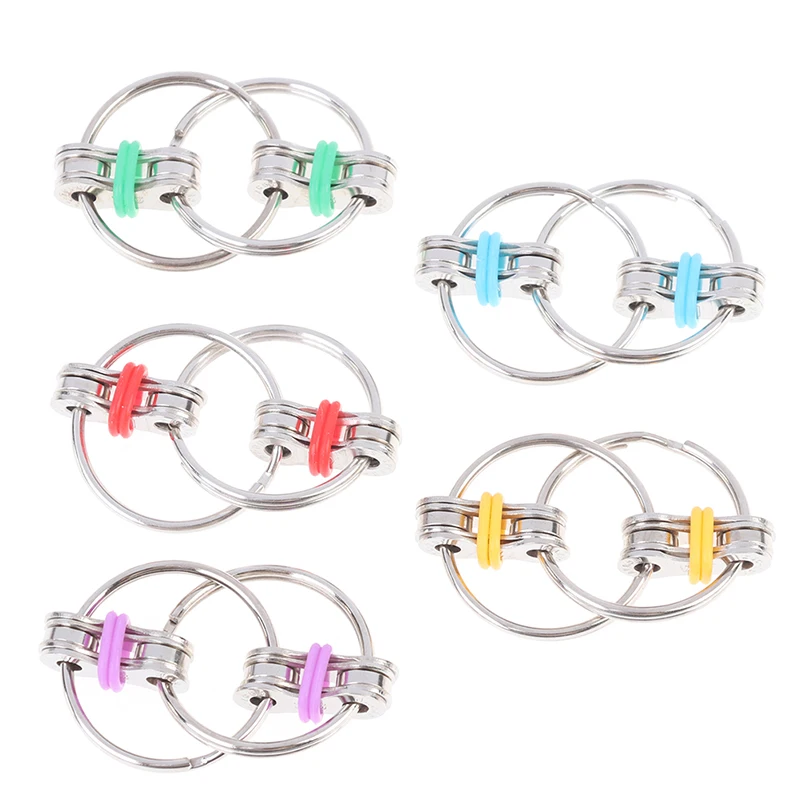 

Decompression Chain Fidget Hand Spinner Finger Toys Bike Chain Anti-stress Toy Keychain Key Ring