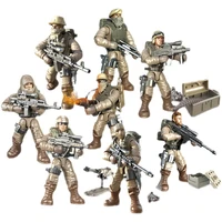 modern military army desert eagle special force action figures assemable building bricks ww2 mega minifigs weapons blocks toys