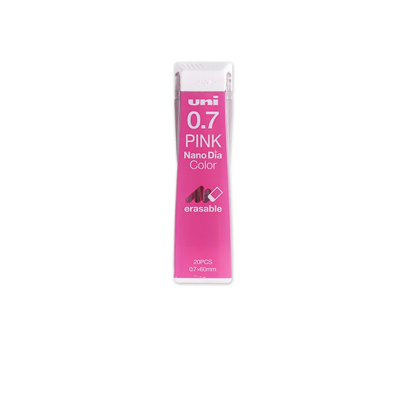 1 pc Pink 1 шт. UNI Nano Dia 0,7-202NDC 0,7 мм красный/синий/мятно-голубой/оранжевый/зеленый/розовый/Лавандовый/механический карандаш свинцовый цветной грифель - Цвет: 1 pc Pink