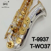 music fancier club tenor saxophone mts 9937 mas wo37 silvering gold key sax tenor mouthpiece reeds neck musical instrument