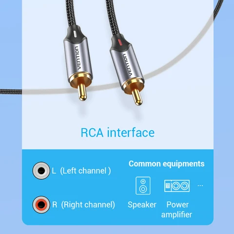 Аудиокабель Vention USB C — RCA 1/2/3 м