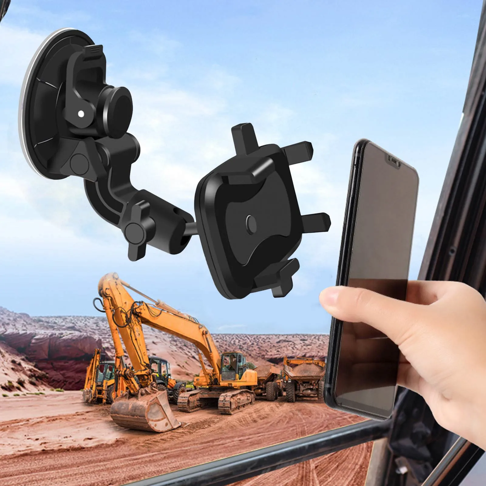 

Car Phone Mount Mobile Holder Shockproof 360 Rotation Suction Cup Bracket Stand Windshield Universal Dashboard Support Auto 2021