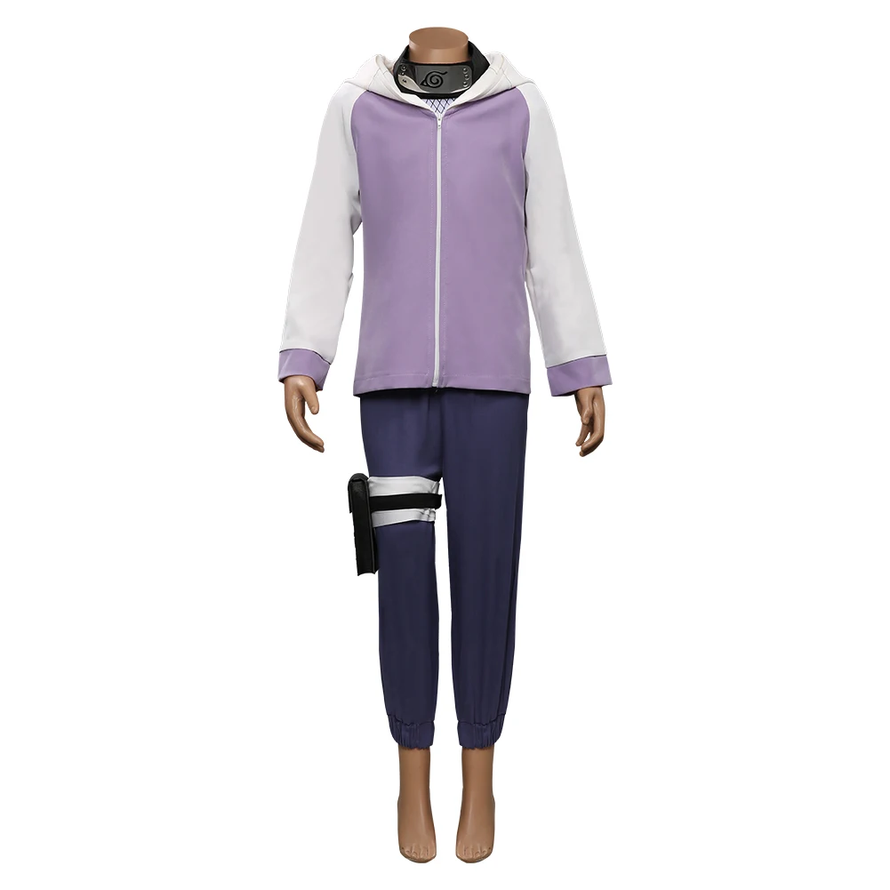Повязка на голову Хината из аниме для косплея топ с капюшоном и штаны костюм