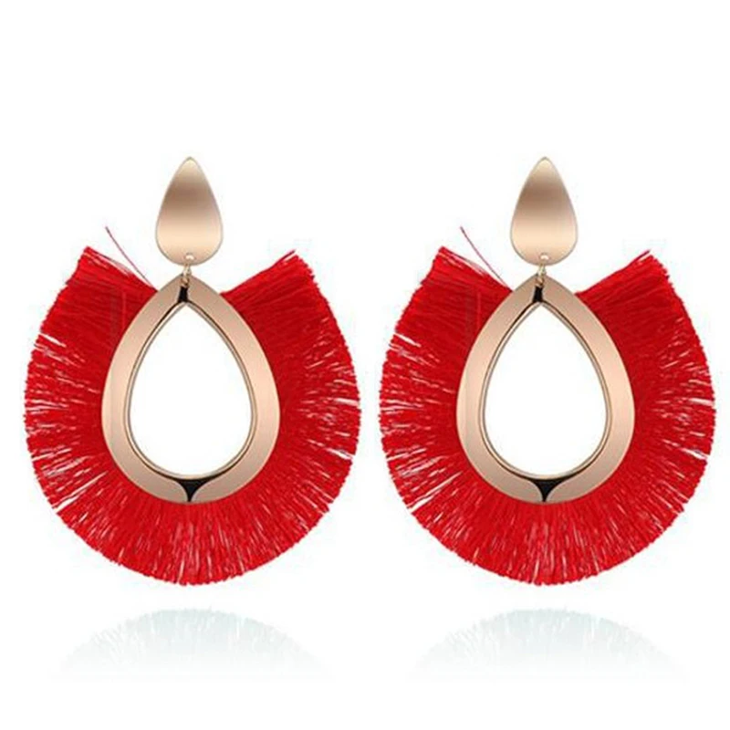Большие богемные серьги с кисточками женские ручной работы бахромой эффектные