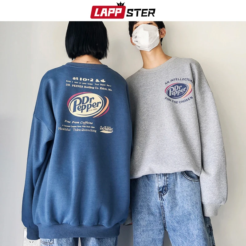 LAPPSTER мужские негабаритные худи с принтом осенние мужские s Harajuku корейские модные толстовки Толстовка с капюшоном в стиле хип-хоп красочные толстовки 2XL
