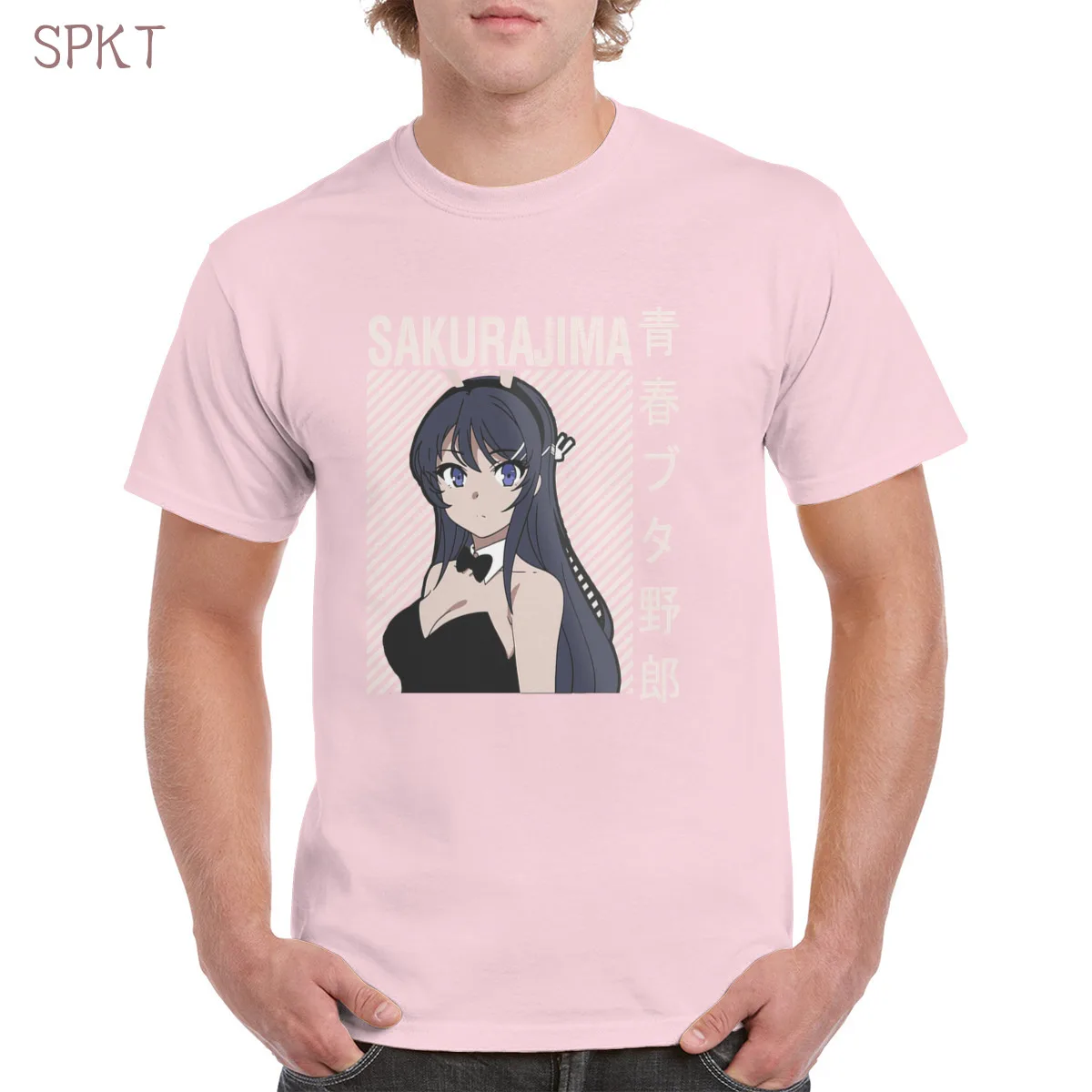 

Mai Sakurajima bunny sempai 100% Cotton Tshirt Top Harajuku Aesthetic Tshirt Oversized clothes Female/Man