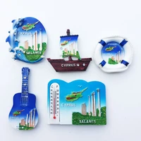 qiqipp the ancient city of cyprus salamis creative tourism commemorative resin crafts magnetic refrigerator stickers